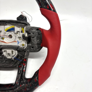 Volant personnalisé en fibre de carbone avec cuir perforé <span class=keywords><strong>rouge</strong></span> pour les modèles Range Rover Sport Velar <span class=keywords><strong>Evoque</strong></span> - Product Image 5