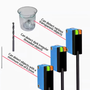 PNP/NPN IP67 10-300mm Sensing Distance Adjustable Background Suppression <strong>Infrared</strong> Laser Diffuse Reflection Photoelectric <strong>Sensor</strong> - Product Image 1