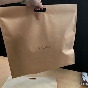 Eco Friendly <b>Waterproof</b> Custom Printed Kraft Paper Die Cut Handle Gift Bag for Apparel & Retail Shopping - Product Image 3