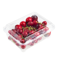 Boîte d'emballage en plastique pour fruits rouges (fraises, cerises) de 120g, 250g, 300g, 400g, 500g, type coquille, personnalisable