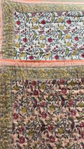 Edredón Kantha de algodón puro hecho a mano ligero con estampado de tendencias, edredón Kantha orgánico Reversible orgánico, edredón Kantha de invierno - Product Image 2