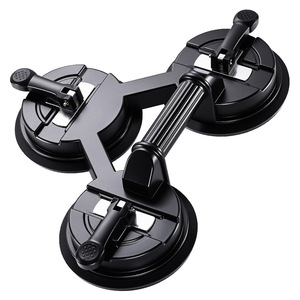 Ventosa industrial de tres garras de alta resistencia para vidrio, soporte de vacío metálico para manipular azulejos de vidrio y superficies lisas - Product Image 1