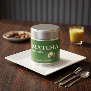 Polvo de Matcha Verde Ceremonial de Primera Calidad – Lata de 30g – Instantáneo y Soluble Sin Azúcar – Rico en L-Teanina y Antioxidantes – - Product Image 1