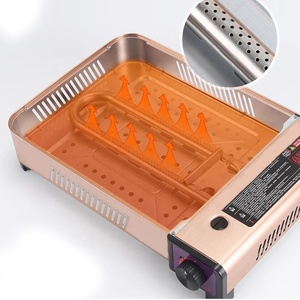 户外便携式野营铝制丁烷燃气炉带烤盘手动操作两用煎烤两用 - Product Image 6