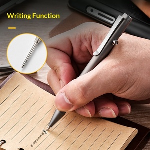 Pena Taktis Paduan Titanium Alat Anti-Serigala Luar Ruangan Portabel Pemecah Kaca Pena Pertahanan Diri Kotak Hadiah Isi Ulang - Product Image 3