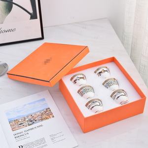 Juego de 6 Tazas de Té de Porcelana Fina, Estilo Espresso de Lujo - Product Image 5