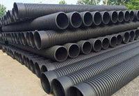 Tuyau de drainage corrugué à double paroi en HDPE SDR11, raccordement par emboîtement, tuyau durable en PE pour l'eau et les canalisations
