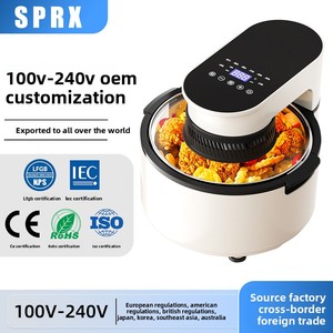 <span class=keywords><strong>Friteuse</strong></span> à air chaud personnalisée avec couvercle rabattable, norme US/UE 110V-230V 50Hz, commande tactile, convection à air chaud, fenêtre de visualisation pour usage domestique - Product Image 2