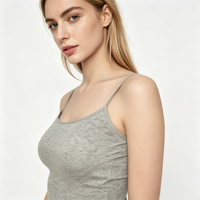 Camisoles sans couture fines, une pièce, couleur unie, dos croisé, bonnets profilés, respirantes, sans armatures, écologiques