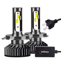 Infitary 12V Super Bright 6500k LED Ampoule Phare 3570 Puces pour H1 H3 H4 H7 9005 9006 Ampoules Haute Performance