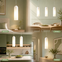 Abat-jour en verre opale semi-transparent délavé à l'acide, diffuseur de lumière, résistant à la chaleur, durable, pour suspension simple, couvercle en verre, direct usine