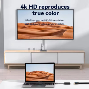 Xput OEM USB a <span class=keywords><strong>Adaptador</strong></span> <span class=keywords><strong>HDMI</strong></span> Dual 2 en 1 Tipo C Hub <span class=keywords><strong>HDMI</strong></span> 4K 30Hz 1080P 60Hz Compatible con Windows <span class=keywords><strong>Mac</strong></span> OS Linux Sistema Android - Product Image 3