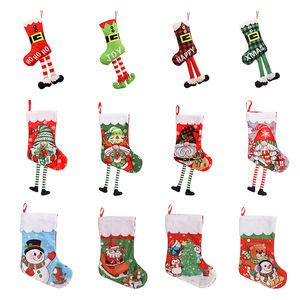 <span class=keywords><strong>Acheter</strong></span> Sublimation personnalisé imprimé longues jambes cheminée intérieur décoration <span class=keywords><strong>de</strong></span> la maison vacances en famille suspendus arbre <span class=keywords><strong>de</strong></span> noël bas - Product Image 1