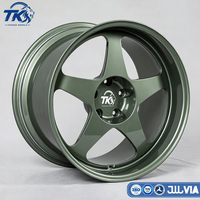 Rines de Aleación Forjados Clásicos de 5 Radios Estilo JDM NAG (Nuevo Gris Ara) de 15 y 17 Pulgadas 5x114.3 Monobloque Ligeros para Honda Civic