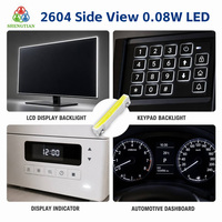 LED SMD 2604 ultra-mince à émission latérale 0,08W, économie d'énergie, blanc chaud, dimmable, garantie 2 ans, diode LED à émission latérale pour applications numériques