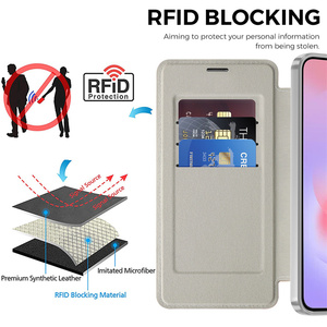 Étui de téléphone à clapet de style professionnel de luxe, avec ligne CD, aimant puissant, en cuir PU, pour A27 A57 A37 5G/S26 S25 S24 S23 <span class=keywords><strong>S22</strong></span> - Product Image 4