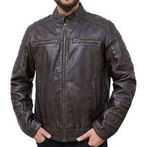 Custom Made Breathable Casual Style Zipper Closure Winter <b>Men</b> <b>Leather</b> <b>Jacket</b> New Arrival Windproof <b>Leather</b> <b>Jacket</b> For Adults - Product Image 6