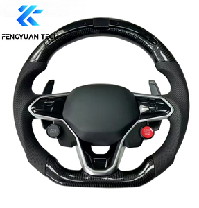 Palanca de Cambios de Fibra de Carbono con Luces LED para Volante de VW Golf GTI Mk8 Mk8.5 8R 8 <span class=keywords><strong>R</strong></span> Jetta Passat Tiguan <span class=keywords><strong>Arteon</strong></span> Bora Polo Audi A3 8V - Product Image 3