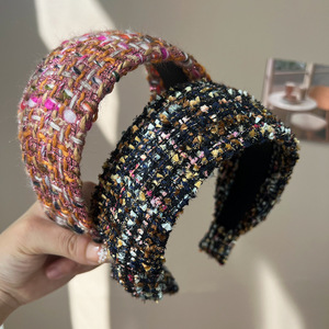 Colección Otoño-Invierno, Diadema de Lana Tweed Gruesa, Borde Ancho, Estilo Parisino, Accesorio para el Cabello <span class=keywords><strong>Alexandre</strong></span> - Product Image 5