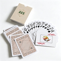 Créez votre propre logo personnalisé sur des cartes à jouer en plastique PVC, cartes à jouer en papier en gros avec boîte