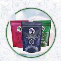 Sachet personnalisable à fond plat avec fermeture éclair thermoscellable en PE réutilisable pour mélange d'épices Sisi Eko Peri Peri