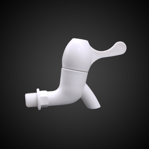 Touchless <b>Basin</b> Faucet <b>Single</b> Hole Ceramic Valve Plastic Minimalist White Bathroom <b>Tap</b> - Product Image 4