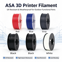 Filament ASA à faible déformation 1,75 mm 1 kg Noir Résistant aux intempéries Filament d'impression 3D pour imprimante FDM