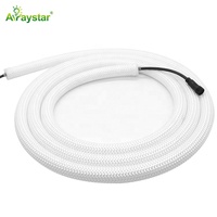 360 Degrés LED Néon Flex Lumière Nylon Tressé 22mm Diamètre RGB Néon 24V LED Bande Lumineuse avec Pixel LED WS2811