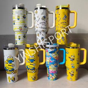 2025 Venta caliente Mini taza de acero inoxidable de Halloween taza de vidrio grabada de moda con cubierta de caño de Asa taza de coche personalizada - Product Image 1