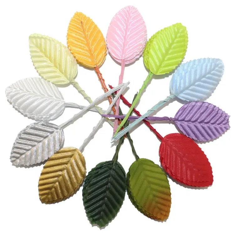 Оптовая продажа diy искусственные листья свадебные коробки для конфет Декоративные искусственные цветные листья ручной работы