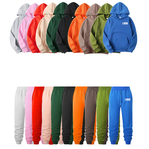 Stampa a sbuffo Logo Plus Size Blank Bulk Plain Cotton pantaloni della tuta e felpa con cappuccio per uomo - Product Image 1