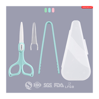 Ciseaux à repas pour enfants en céramique, coupe-aliments non toxique, ergonomique avec housse de protection pour la préparation du pain et des légumes en crèche