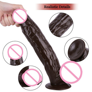 Süper siyah kahve yapay <span class=keywords><strong>Penis</strong></span> <span class=keywords><strong>Penis</strong></span> kemer kayışı ile Dildos Lesbians seks oyuncakları kadınlar için - Product Image 2