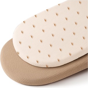 Solid Color 100% Organic Cotton Muslin Baby Crib Bed Bassinet <strong>Cot</strong> Fitted <strong>Sheets</strong> for Newborn - Product Image 3
