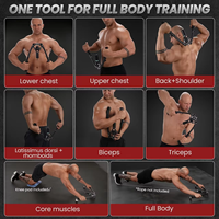 Rodillo de Ejercicio Hidráulico 2 en 1 para Entrenamiento de Fuerza de Brazos, Ajustable de 22-440 Libras, de Acero, para Ejercicio Corporal en Casa