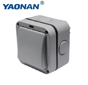 Interruptor de Pared de 1 Vía y Doble Polo para Exteriores, Resistente al Agua, a la Lluvia y a las Salpicaduras, IP66, ON-OFF-ON, 20A, 250V, Material ABS de Alta Resistencia - Product Image 2