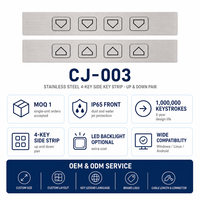 Clavier industriel étanche IP65 en acier inoxydable à 4 touches CJ-003, à montage sur panneau, USB PS/2 pour panneau de contrôle d'accès