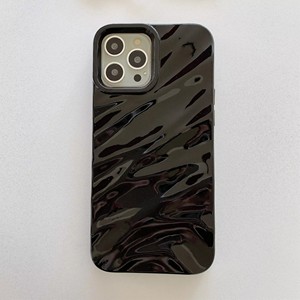Étuis de téléphone portable en TPU antichoc de style vague pliée 3D pour 13/16 <span class=keywords><strong>Pro</strong></span>/16 <span class=keywords><strong>Pro</strong></span> Max/14 <span class=keywords><strong>Pro</strong></span>, coque arrière souple en gel brillant - Product Image 1