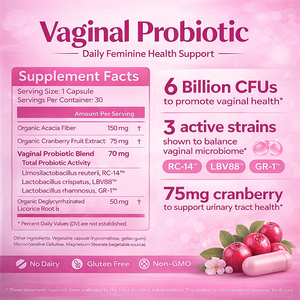 Capsule Probiotiche Vaginali Direttamente dal Produttore, Integratore per la Salute Femminile con Mirtillo Rosso e 6 Miliardi di CFU - Product Image 2