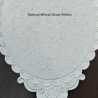 Miroir de poche vintage en paille de blé naturelle, motif crème de style européen, miroir de maquillage haute définition