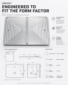 Modelo de Teléfono Plegable de Aluminio, Prototipo CNC, Ayuda de Exhibición para Fotografía y Diseño de Productos - Product Image 1