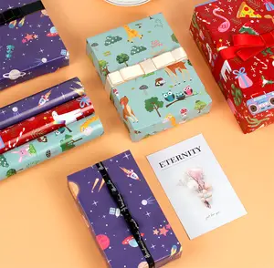 Yeni sevgililer günü hediye ambalaj kağıdı tedarikçisi doğum günü hediyesi Wrap ambalaj kağıdı baskılı kaplamalı hediye kağıdı