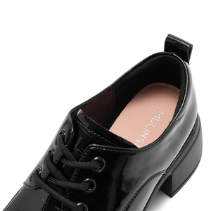 <span class=keywords><strong>Zapatos</strong></span> Clásicos <span class=keywords><strong>de</strong></span> <span class=keywords><strong>Charol</strong></span> con Cordones y Suela Gruesa <span class=keywords><strong>para</strong></span> <span class=keywords><strong>Mujer</strong></span>, Antideslizantes con Suela <span class=keywords><strong>de</strong></span> Goma <span class=keywords><strong>para</strong></span> la Escuela y el Trabajo, <span class=keywords><strong>Zapatos</strong></span> Casuales <span class=keywords><strong>para</strong></span> <span class=keywords><strong>Mujer</strong></span> - Product Image 3
