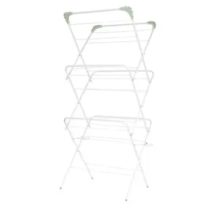 3 couches multifonctionnel bon marché intérieur et extérieur métal utilisation <span class=keywords><strong>pliable</strong></span> vêtements aérer tissu sèche-<span class=keywords><strong>linge</strong></span> vêtements serviette séchage Rack - Product Image 1