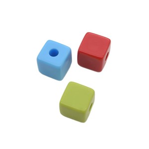 14mm <b>Cube</b> Beads Solid Color Acrylic Square Spacer DIY Bracelet Necklace Crafts Jewelry Making Wholesale Bulk - Product Image 5