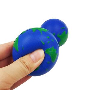 Pelota Antiestrés de PU con Forma de Tierra, Pelota de Espuma Antiestrés, Personalizable con Logotipo Impreso, Regalo Promocional Empresarial - Product Image 3