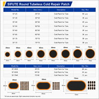 Patch de réparation de pneu en caoutchouc froid pour moto et vélo, fabriqué par Sifute Factory, Euro, pour chambre à air