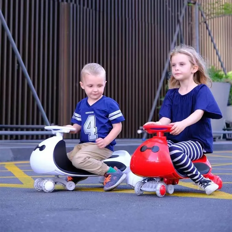 The new launch A+B kids wiggle twist car Baby Caster Flashing Wheel Anti-rollover children ride on toys baby walker car