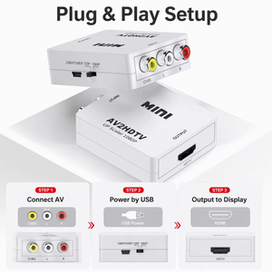 Adaptador RCA a HDMI 1080P para Consolas de Videojuegos Retro, Convertidor AV Compuesto a HDMI con Upscaling, Compatible con PS2, N64, SNES - Product Image 6