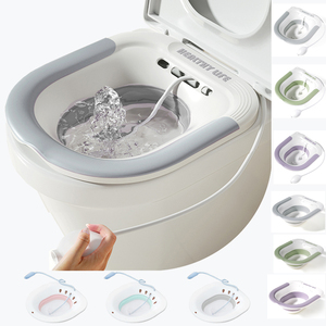 Kit de Bain de Siège Pliable en Silicone Médical LOWO pour Hémorroïdes, Soins Post-partum, Bain de Vapeur et Trempage aux Sels <span class=keywords><strong>d</strong></span>'<span class=keywords><strong>Epsom</strong></span> - Product Image 1